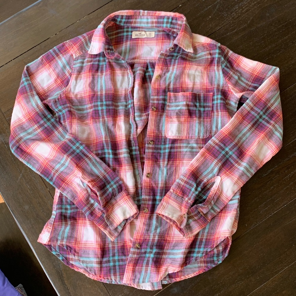 Hollister plaid button up